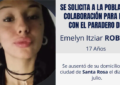 Se solicita colaboración para dar con el paradero de una adolescente que se ausentó en Santa Rosa