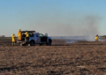 Cuatro dotaciones de bomberos trabajaron durante más de 6 horas para combatir un incendio en un campo de Ing. Luiggi